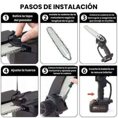 MOTOSIERRA RECARGABLE INALÁMBRICA + 1 una batería