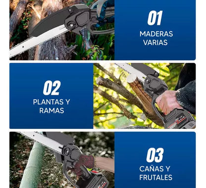 MOTOSIERRA RECARGABLE INALÁMBRICA + 1 una batería