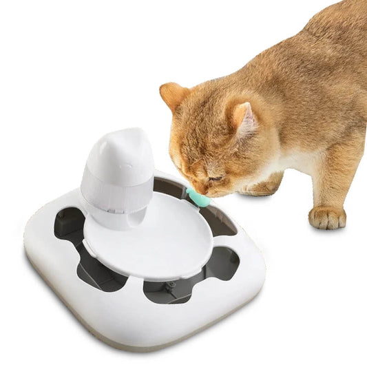 Brinquedo Interativo Inteligente para Gatos – Dispensa Petiscos Automático | ForPatas