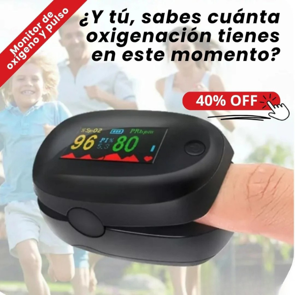 Oxímetro Digital Portátil – Mide tu oxigenación y frecuencia cardíaca en segundos