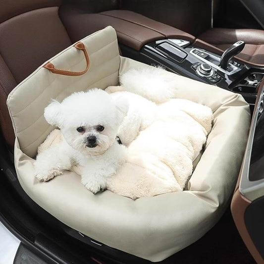 Cama Automotiva Impermeável em Couro Sintético para Cachorro e Gato Pawzly